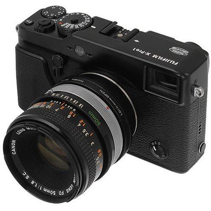 FotodioX Adaptador Montura Canon FD FL a Cámara Fujifilm X Aluminio Anodizado