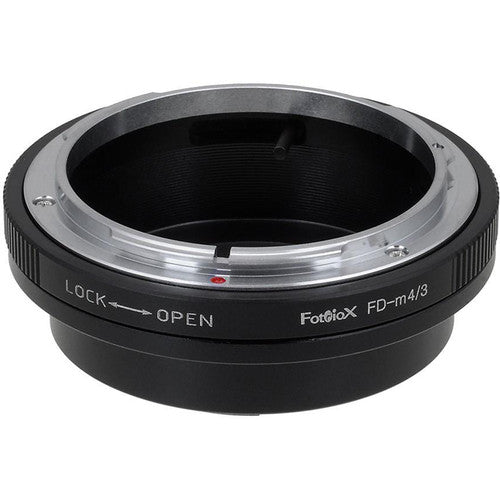 FotodioX Adaptador de Montura para Lentes Canon FD FL a Micro Cuatro Tercios con Anillo de Control de Apertura