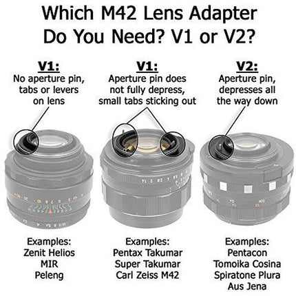 Adaptador FotodioX M42 Tipo 2 para cámara Canon EOS aluminio anodizado enfoque infinito