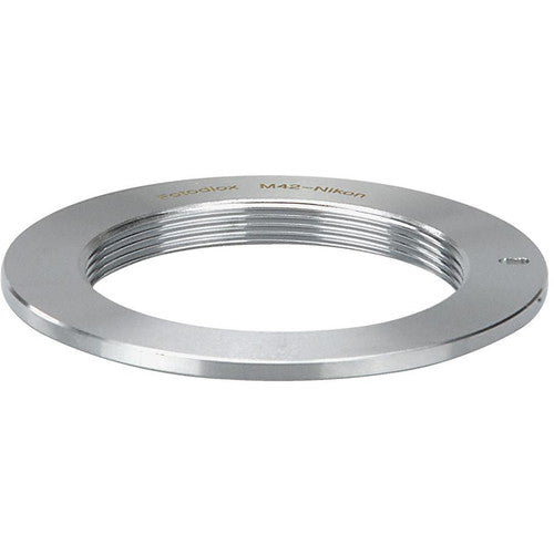 FotodioX Pro Adaptador montura M42 a Nikon F metal cromado sin juego