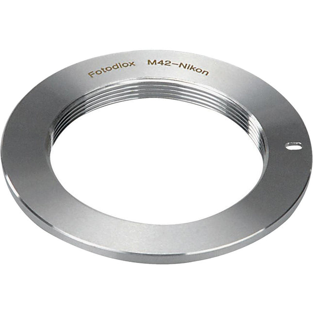 FotodioX Pro Adaptador montura M42 a Nikon F metal cromado sin juego