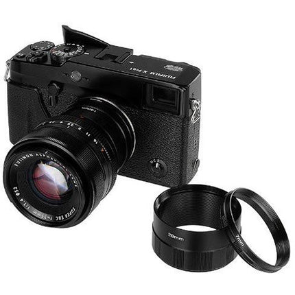 FotodioX Juego de Tubos de Extensión Macro para Fujifilm X-Series 7 14 y 28mm