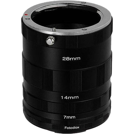 FotodioX Juego de Tubos de Extensión Macro para Fujifilm X-Series 7 14 y 28mm