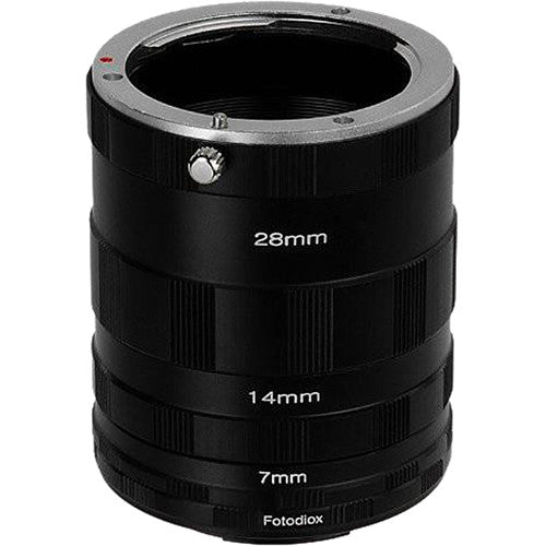 FotodioX Juego de Tubos de Extensión Macro para Fujifilm X-Series 7 14 y 28mm