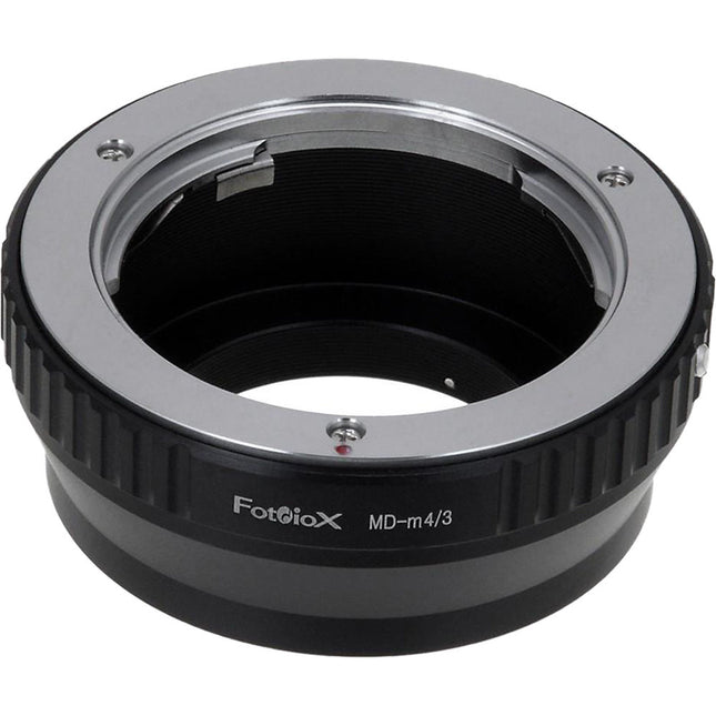 FotodioX Adaptador de Montura para Lentes Minolta SR MD MC a Micro Cuatro Tercios Anodizado y Soporte Enfoque Infinito
