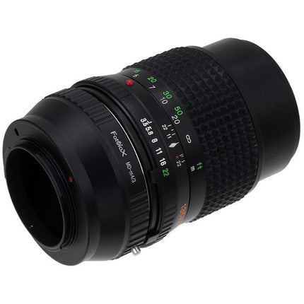 FotodioX Adaptador de Montura para Lentes Minolta SR MD MC a Micro Cuatro Tercios Anodizado y Soporte Enfoque Infinito