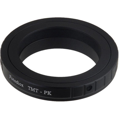 Adaptador FotodioX T-Mount a Montura Pentax K Metal Anodizado Enfoque Infinito