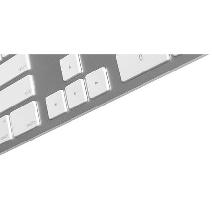 Matias Teclado Alámbrico de Aluminio para Mac Plata con Puerto USB y Dial de Volumen