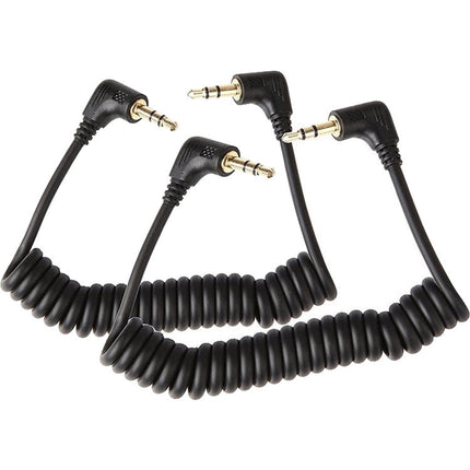 Saramonic SR-CS350 Cable de audio en espiral 3.5mm ángulo recto 15 a 76 cm 2 unidades