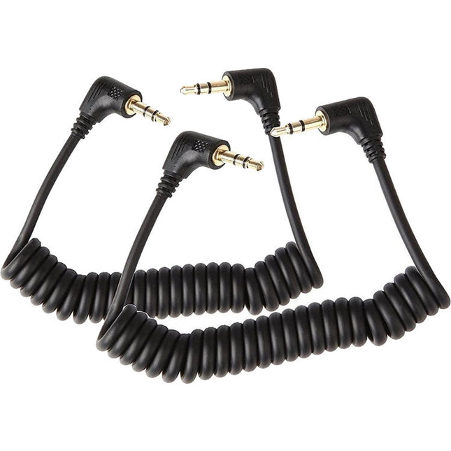 Saramonic SR-CS350 Cable de audio en espiral 3.5mm ángulo recto 15 a 76 cm 2 unidades