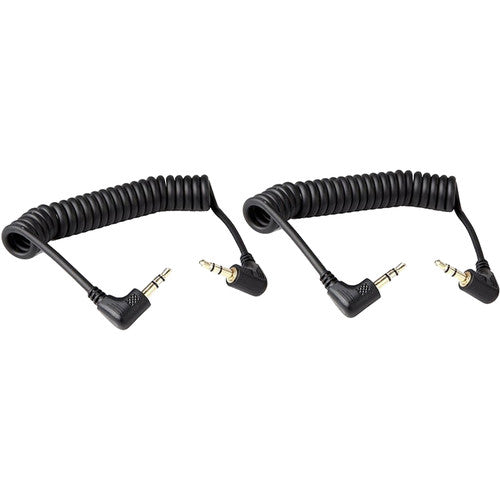Saramonic SR-CS350 Cable de audio en espiral 3.5mm ángulo recto 15 a 76 cm 2 unidades