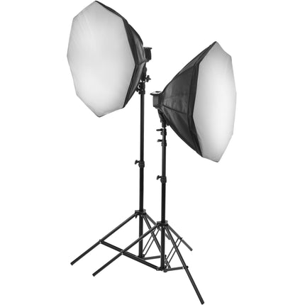 Raya Octa Fluorescente Kit Luz Suave 2 Luces 32" 7 Portalámparas 27W 5600K