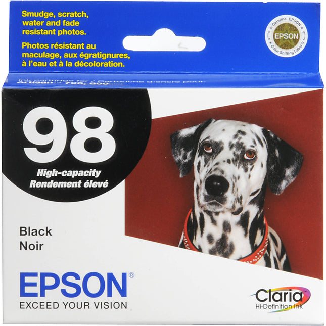 Cartucho de tinta negra Epson 98 alta capacidad para impresoras Artisan 700 837