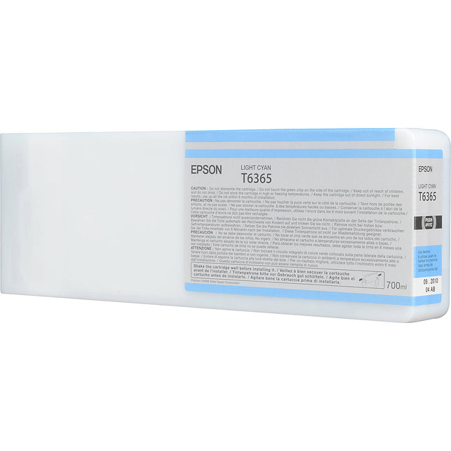 Epson T636500 Cartucho de Tinta Light Cyan UltraChrome HDR 700 mL para Stylus Pro 7890 9900
