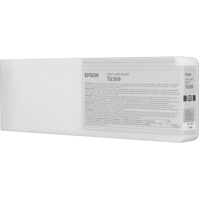 Epson T636900 Cartucho de tinta Light Light Black UltraChrome HDR 700 mL para impresoras Stylus Pro 7890 7900 9890 9900