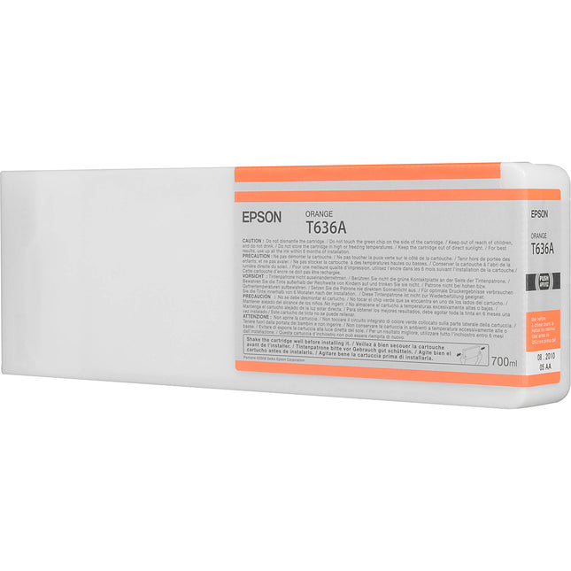 Epson T636A00 Cartucho de tinta naranja UltraChrome HDR 700 mL para Stylus Pro 7900 9900
