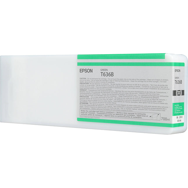 Epson T636B00 Cartucho de tinta verde UltraChrome HDR 700 mL para Stylus Pro 7900 9900