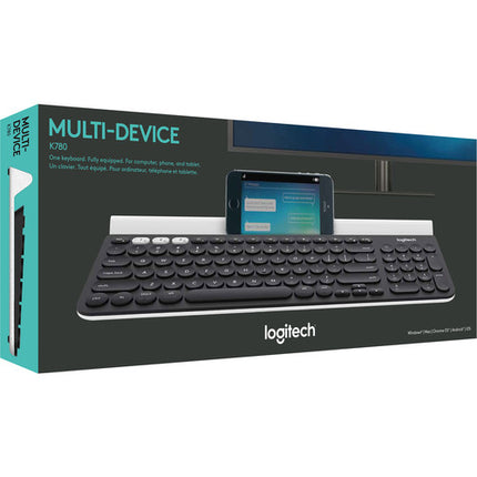 Logitech K780 Teclado Inalámbrico Bluetooth Compatible Windows Mac Android iOS 2 Años Batería Rango 10m