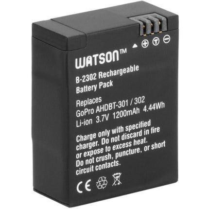 Watson Battery Pack de Litio para HERO3 y HERO3+ 3.7V 1200mAh