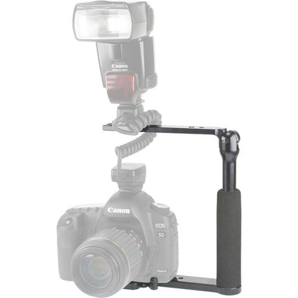 Custom Brackets CB Digital-S Soporte Giratorio para Flash 180° Rotación 2 Clips Ajustables