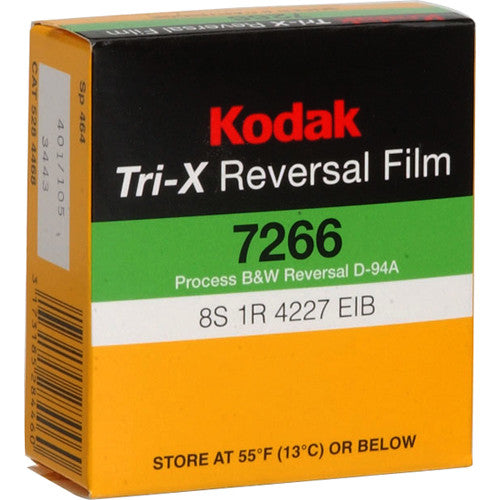 Kodak Tri-X Película Reversal Blanco y Negro Super 8 50 pies EI 200