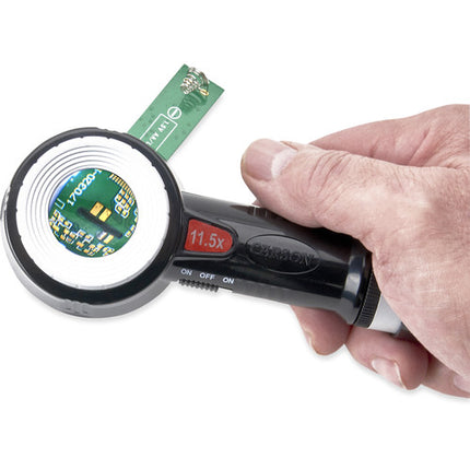 Carson CP-45 MeasureLoupe Lupa de Medición 11.5x con Iluminación LED UV y Estuche Protector