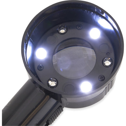 Carson CP-45 MeasureLoupe Lupa de Medición 11.5x con Iluminación LED UV y Estuche Protector