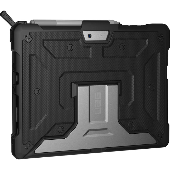 Urban Armor Gear Metropolis Funda para Microsoft Surface Go Negra con Soporte de Aluminio y Porta Stylus