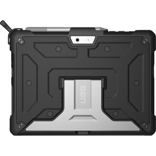 Urban Armor Gear Metropolis Funda para Microsoft Surface Go Negra con Soporte de Aluminio y Porta Stylus