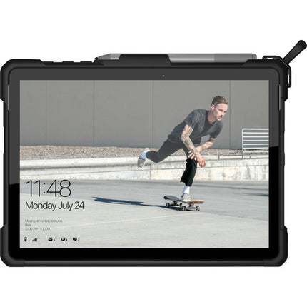 Urban Armor Gear Metropolis Funda para Microsoft Surface Go Negra con Soporte de Aluminio y Porta Stylus