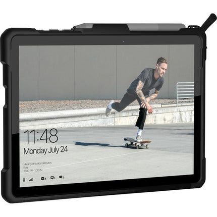 Urban Armor Gear Metropolis Funda para Microsoft Surface Go Negra con Soporte de Aluminio y Porta Stylus