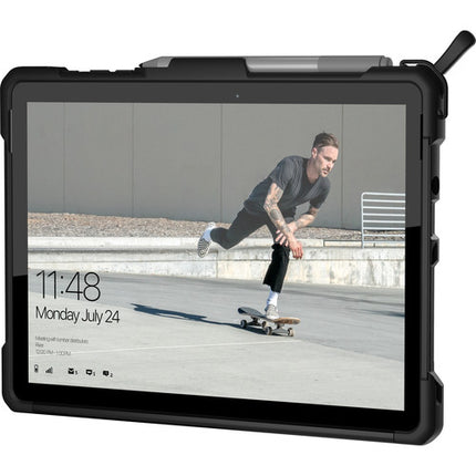 Urban Armor Gear Metropolis Funda para Microsoft Surface Go Negra con Soporte de Aluminio y Porta Stylus