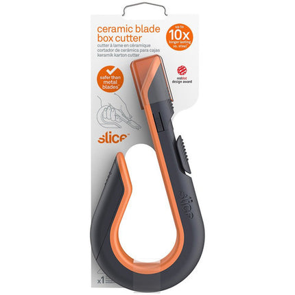 Slice 10400 Cortador Manual de Cajas con Cuchilla Cerámica y Mango J-Hook