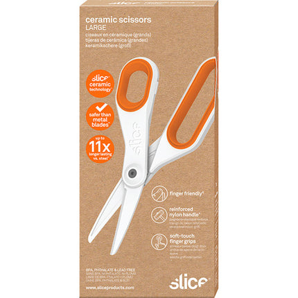 Slice 10545 Tijeras Cerámicas Grandes con Cuchillas de Óxido de Circonio y Mango de Nylon