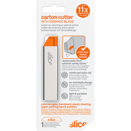 Slice 10585 Cortador Manual de Cartón con Hoja Cerámica y Mango Nylon