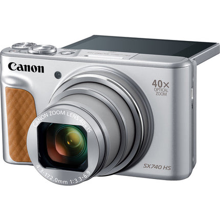 Canon PowerShot SX740 HS Cámara Digital Silver Kit Deluxe 64GB 1010mAh