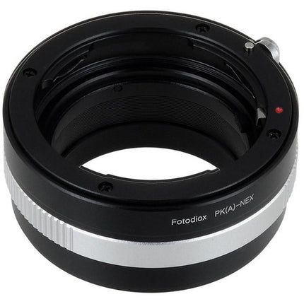 FotodioX Adaptador de Montura con Control de Apertura para Pentax K-Mount AF a Sony E-Mount cámara aluminio anodizado