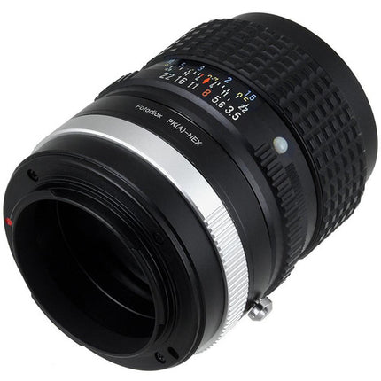 FotodioX Adaptador de Montura con Control de Apertura para Pentax K-Mount AF a Sony E-Mount cámara aluminio anodizado