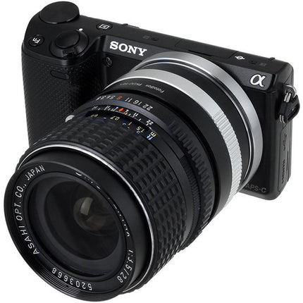 FotodioX Adaptador de Montura con Control de Apertura para Pentax K-Mount AF a Sony E-Mount cámara aluminio anodizado