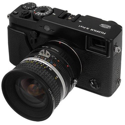 FotodioX Adaptador de Montura para Lente Nikon F a Cámara Fujifilm X Metal Anodizado