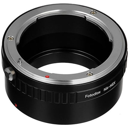 FotodioX Adaptador de Montura para Lente Nikon F a Cámara Sony E con Enfoque Infinito y Construcción de Aluminio Anodizado