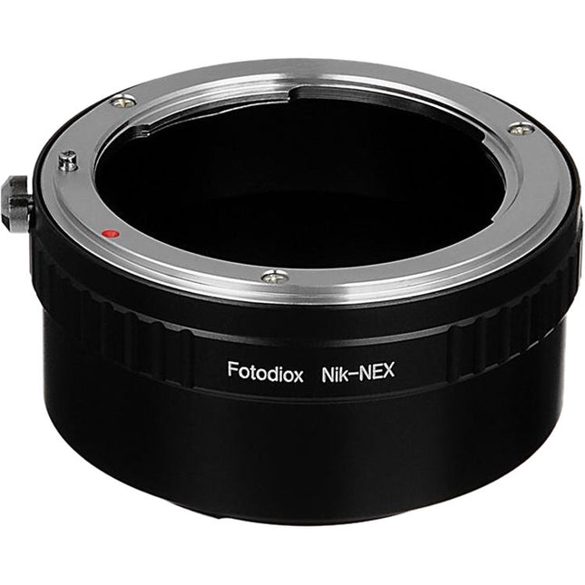 FotodioX Adaptador de Montura para Lente Nikon F a Cámara Sony E con Enfoque Infinito y Construcción de Aluminio Anodizado