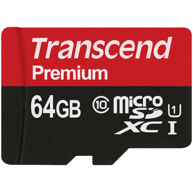 Transcend 64GB microSDXC UHS-I Clase 10 60MB/s con Adaptador SD