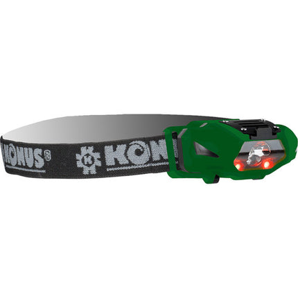 Linterna Frontal Ajustable Konus KonusFlash-5 60 30 Lúmenes 45° Giratoria Funciona con Pilas AA