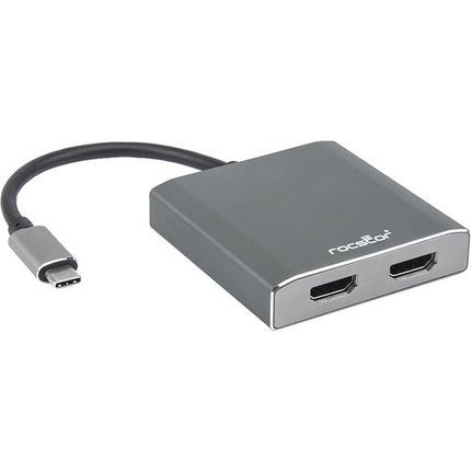 Rocstor Adaptador USB Tipo-C a Dual HDMI 4K UHD 30 Hz sin fuente de poder