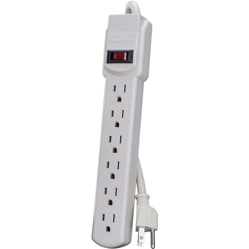 CyberPower GS60304 Regleta de Energía 6 Tomas 125V 15A 3 Pies Blanca