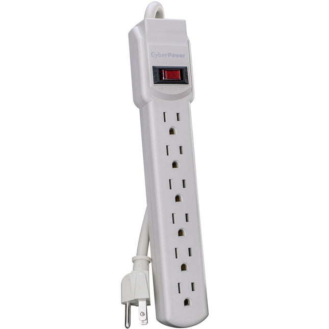 CyberPower GS60304 Regleta de Energía 6 Tomas 125V 15A 3 Pies Blanca
