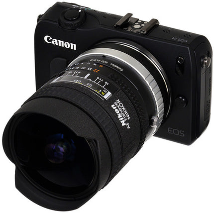 FotodioX Adaptador de Montura para Lentes Nikon G a Canon EOS M con Control de Apertura