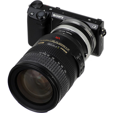 FotodioX Adaptador Montura de Lente Nikon G F-Mount a Sony E-Mount con Control de Apertura