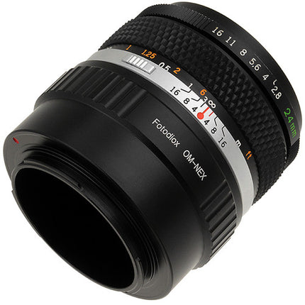 FotodioX Adaptador de Montura Olympus OM a Sony Alpha E-Mount aluminio anodizado